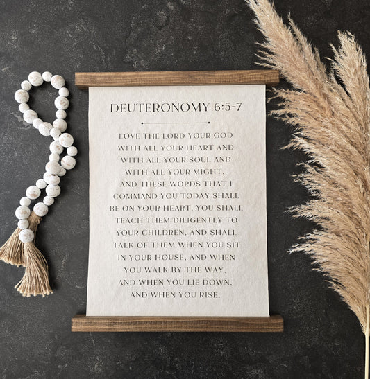 Deuteronomy 6:5-7 Scripture Canvas