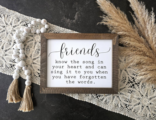 Friends Wood Sign