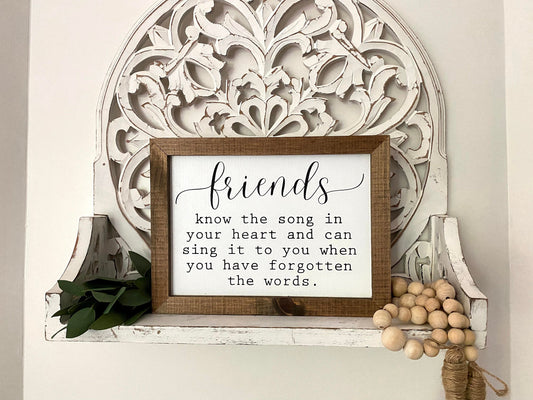 Friends Wood Sign