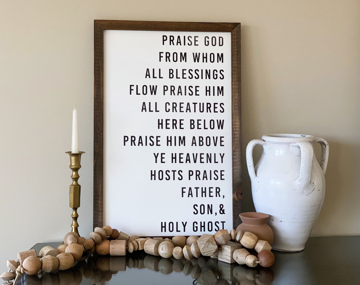 Doxology Hymn Wood Sign